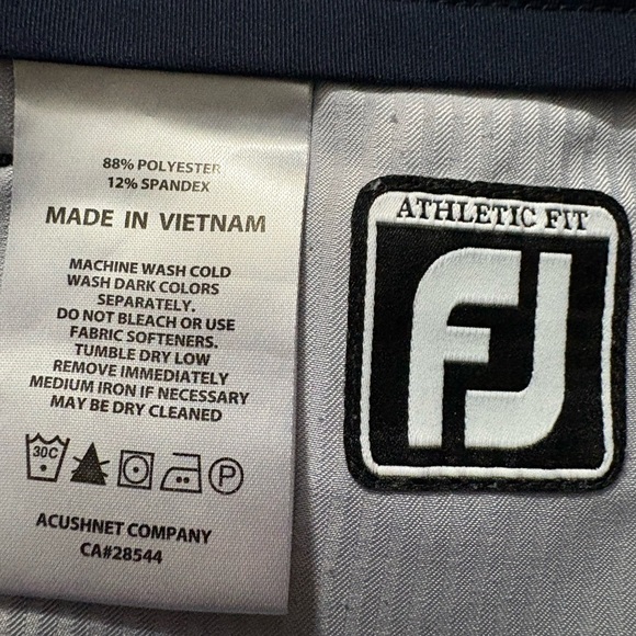 Bundle/2 Men’s FootJoy Golf Slacks. 1 Navy and 1 Tan. Size 38/30. Athletic Fit. - Picture 10 of 16